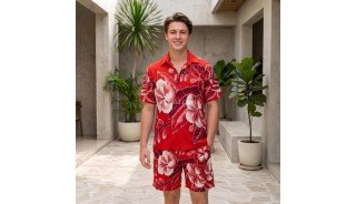 Men Shirt Summer Rayon Hand Painted Made in Bali